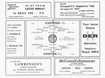 Match programme lineups