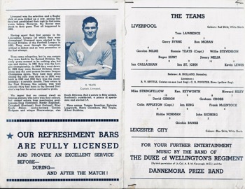 Match programme lineups