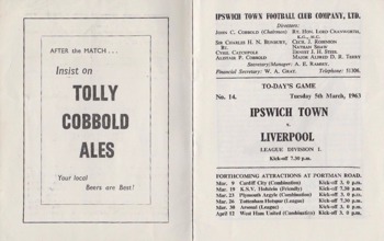 Match programme Page 2 & 3