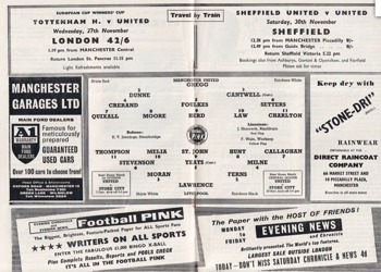 Match programme lineups