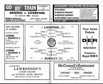 Match Programme lineups