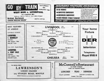 Match Programme lineups