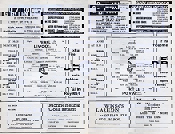Match Programme Lineups