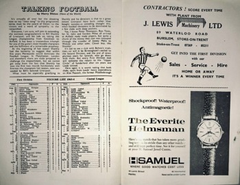 Match programme page 10 & 11