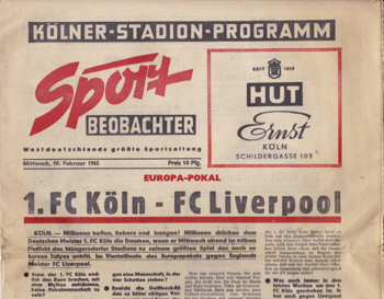 Match programme