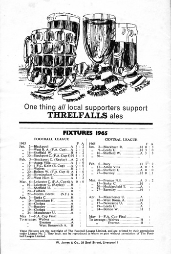 Match programme