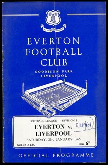 Match Programme from Original Fixture Which Was Postponed On 23.01.1965.