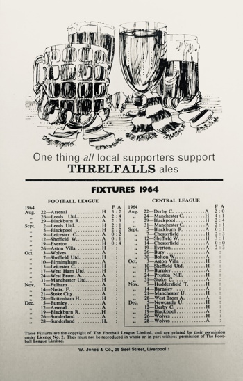 Match Programme backcover