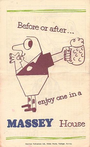 Match programme - BackCover