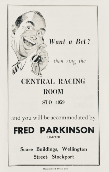 Match programme backcover