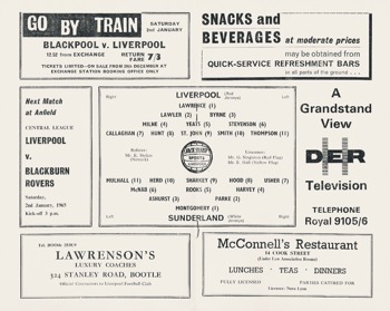 Match Programme lineups
