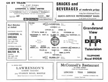 Match Programme lineups