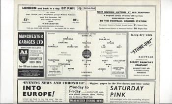 Match programme (centre pages)