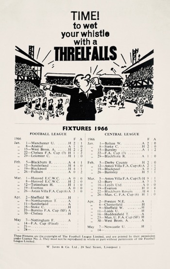 Match Programme backcover