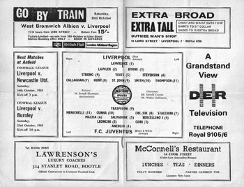 Match programme lineups
