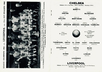 Match programme lineups
