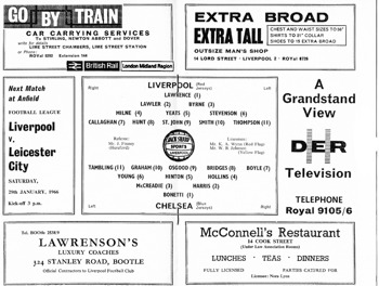 Match programme lineups