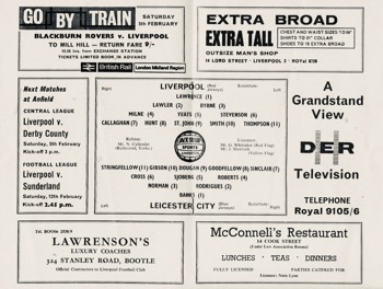 Match Programme lineups