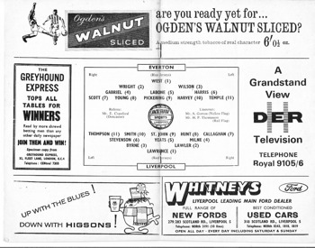 Match programme lineups