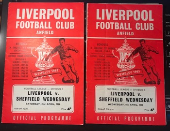Match programme both covers