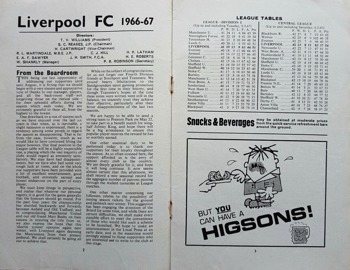 Match programme article
