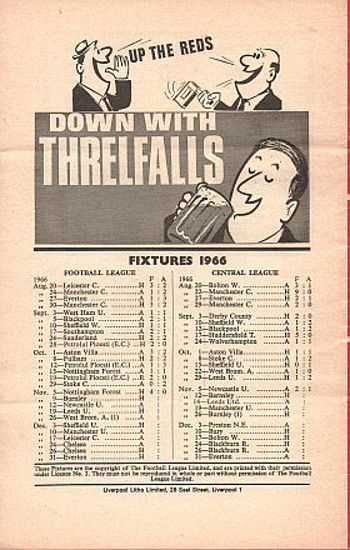 Match programme - BackCover