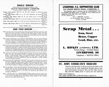 Match programme pages 10 & 11