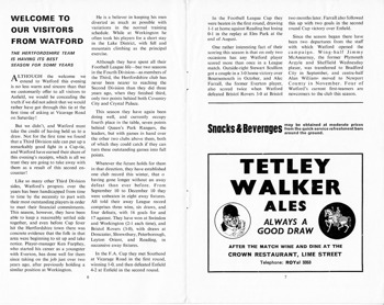 Match programme pages 6 & 7