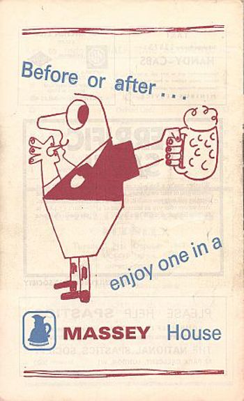 Match programme - BackCover