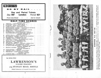 Match programme Pages 8 & 9