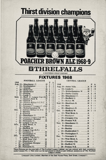 Match programme backcover