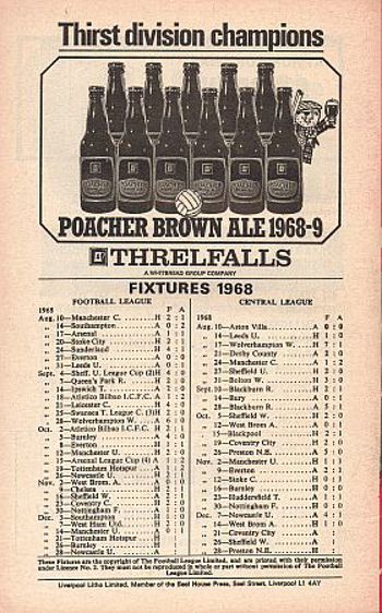 Match programme - BackCover