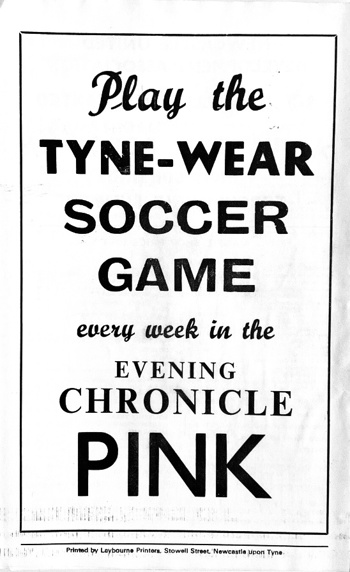 Match programme backcover