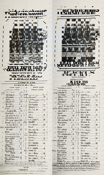 Match programe backcover