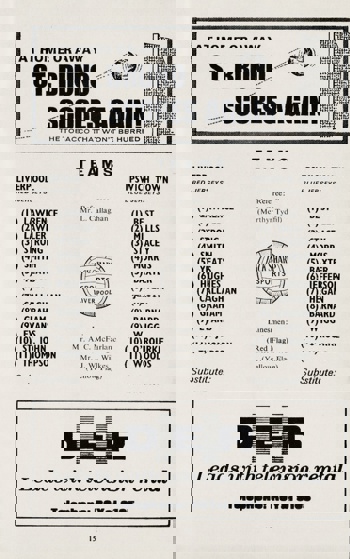 Match Programme lineups