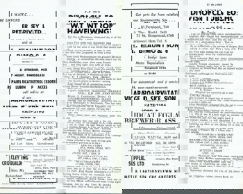 Match programme - Article