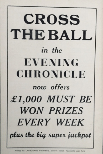 Match programme backcover