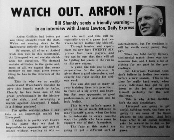 Match programme - Shankly interview
