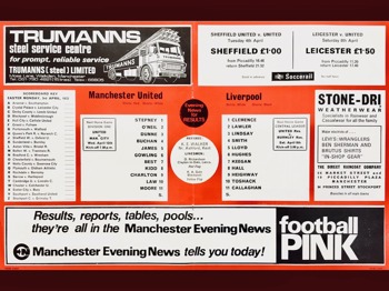 Match programme lineups