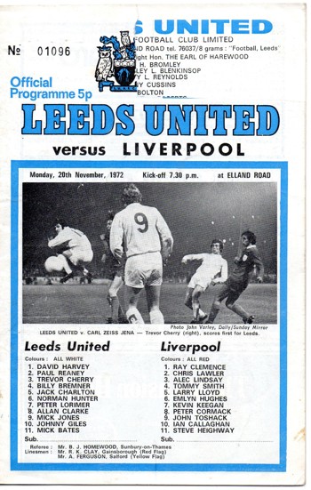 Match programme