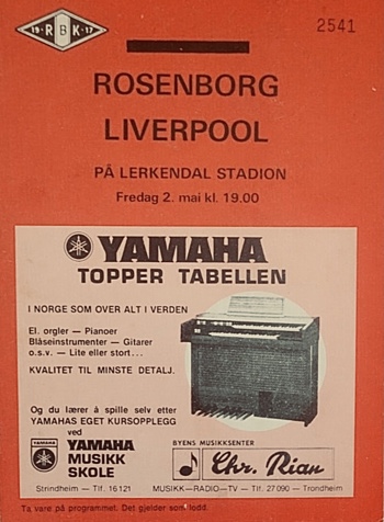 Match programme