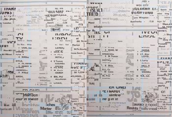 Match programme - lineups