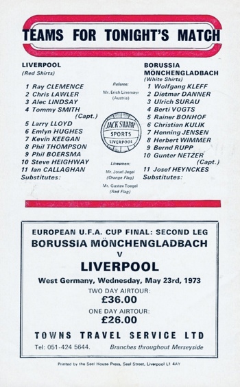 MatchProgramme Lineups