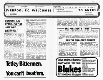 Match programme pages 4 & 5