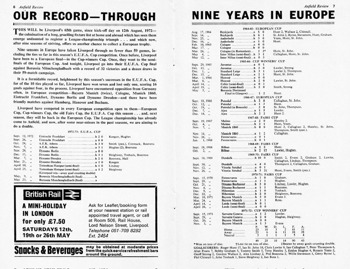 Match programme pages 6 & 7
