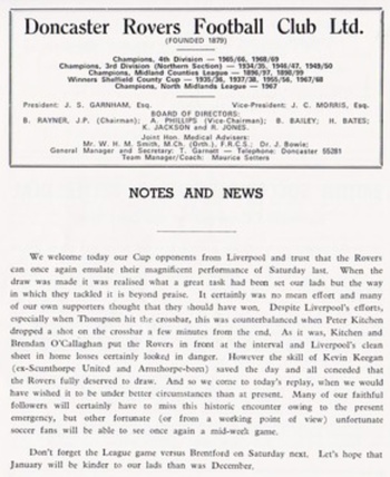 MatchProgramme Article