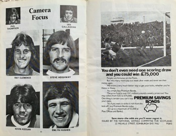 Match programme pages 10 & 11