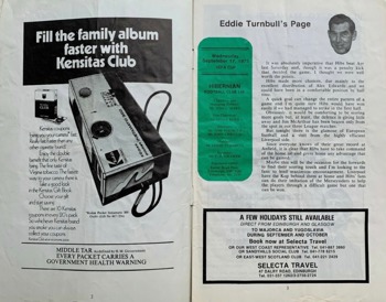 Match programme pages 2 & 3