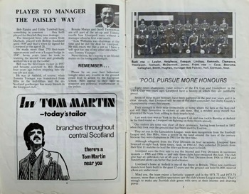 Match programme pages 4 & 5