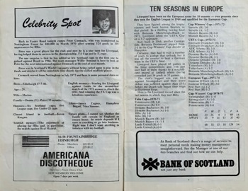 Match programme pages 6 & 7